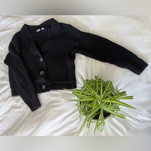 GAP Black Textured Knit Sweater, size Large